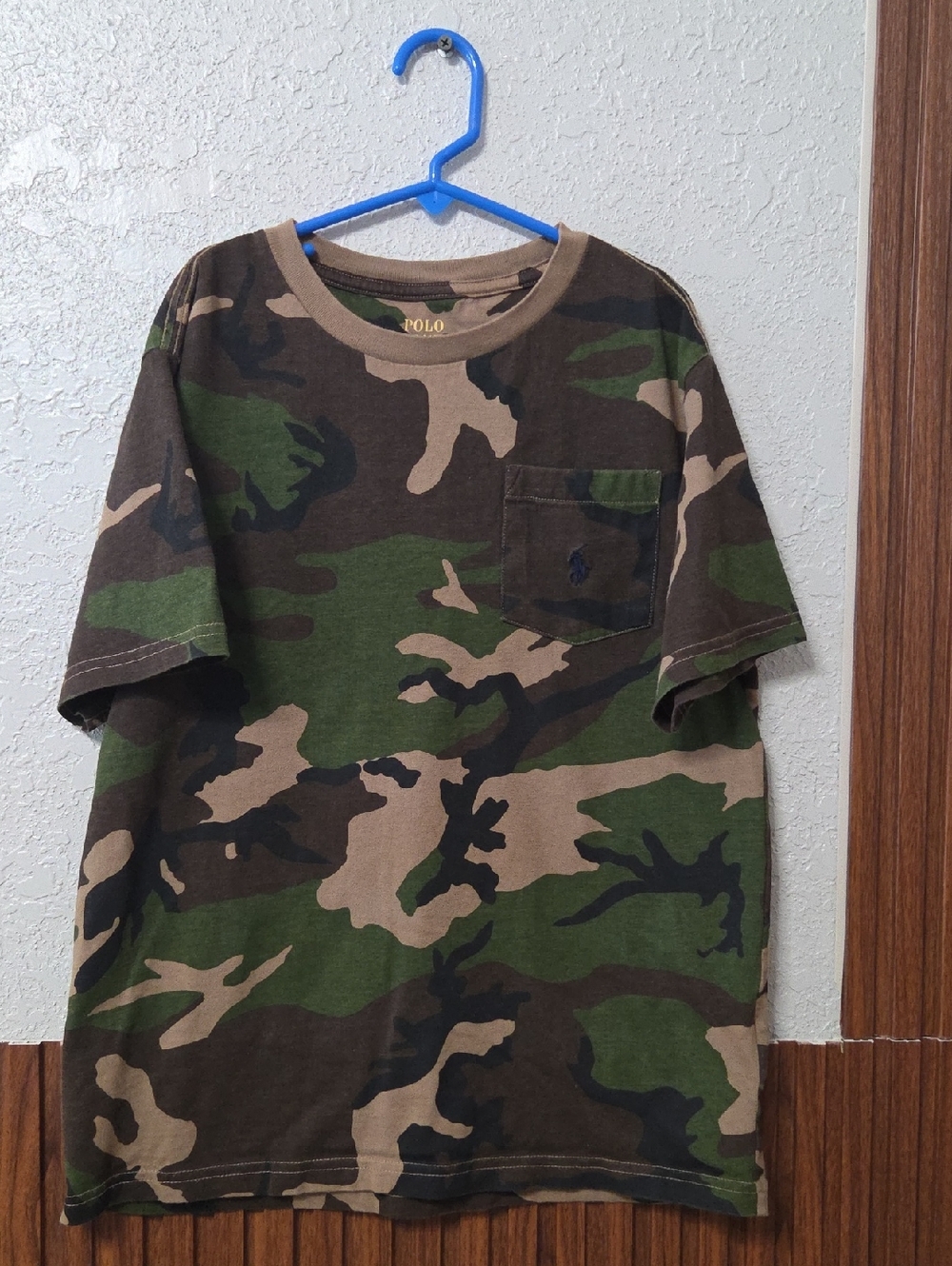 Polo by Ralph Lauren Kids  Camo Pocket Tee - Green/Brown/Black 10-12 Years